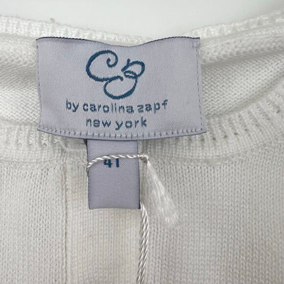 NWT CZ Carolina Zaph White Cardigan Sweater - Picture 5 of 8